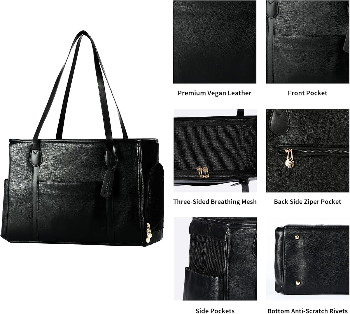 Stylish Dog Purse Carrier - Black - image 4