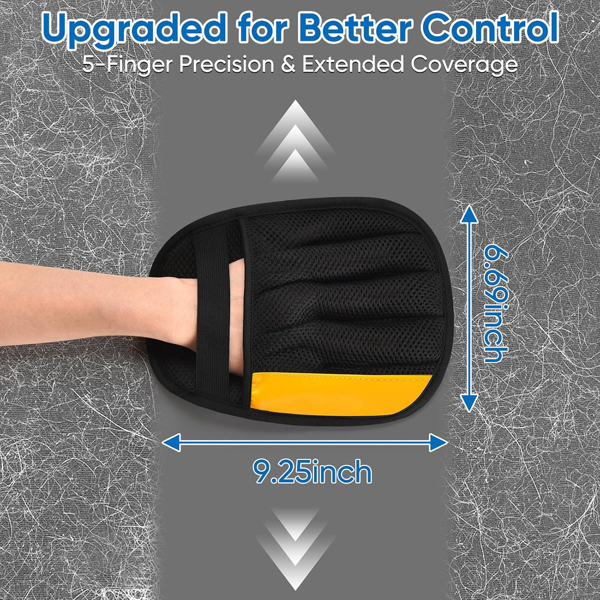 Electrostatic Pet Hair Removal Glove, Five-Finger, Grooming Mitt – Essentials for Dogs - image 2