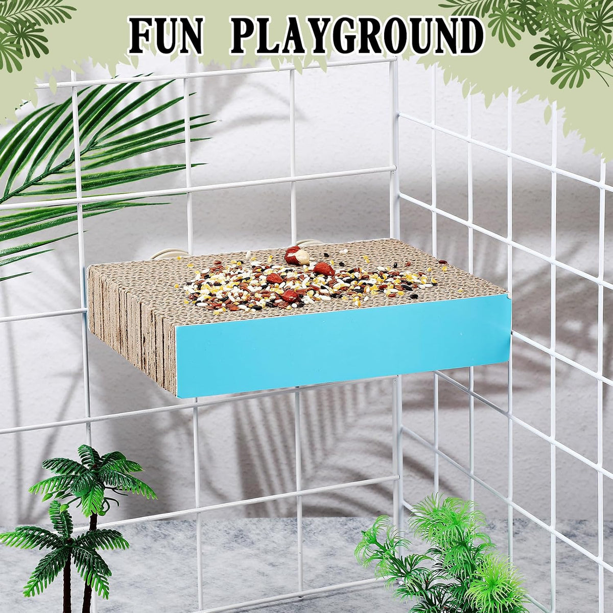 Skyygemm 2 Pcs Bird Toys Parrot Perch Stand Cage Accessories - Medium - image 2