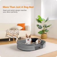 Orthopedic Waterproof Medium Dog Bed Sofa, Gel Memory Foam, 36" – Essentials for Dogs - Medium Grey / Medium(36 x 25.5 x 6 inch) - image 2