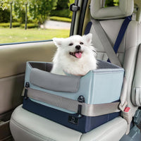 A 4 Pet Dog Car Seats for Small Dogs, Under 25 lbs - Blue / Small