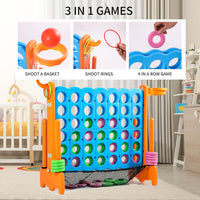Giant 4 Row Game with Carrying Bag and Mesh Fabric .Giant 4-to-Score - Orange - image 3