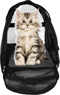 MuchL Cat Carrier for Cats Soft-Sided Travel Pat Carrier for Cat - Medium-Black - image 2