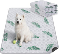 Washable Dog Pee Pads, Non-Slip Waterproof, Feather - Leaf Pattern / 36"x36"(Pack of 2)