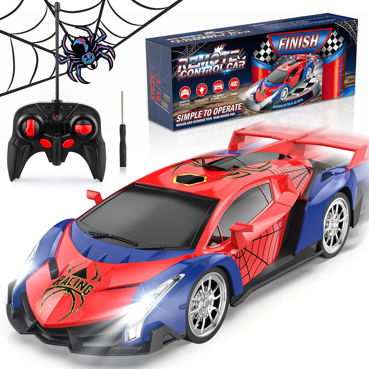 Growsland Remote Control Car for Kids - Red