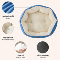 Small Dog Bed for Small Dogs, Cat Beds for Indoor Cats - Medium (Pack of 1) / Light Blue - image 3