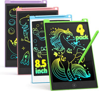 TECJOE 4 Pack LCD Writing Tablet for Kids - Blue & Pink & Purple & Green