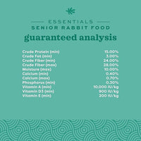 Oxbow Essentials Rabbit Food, Senior, Made with Oxbow Alfalfa for Rabbit, Vitamin & Mineral Rich Pet Pellets, Small Animal Pet Products, Bunny Food, Made in USA, High Fiber, 4 lb. Bag