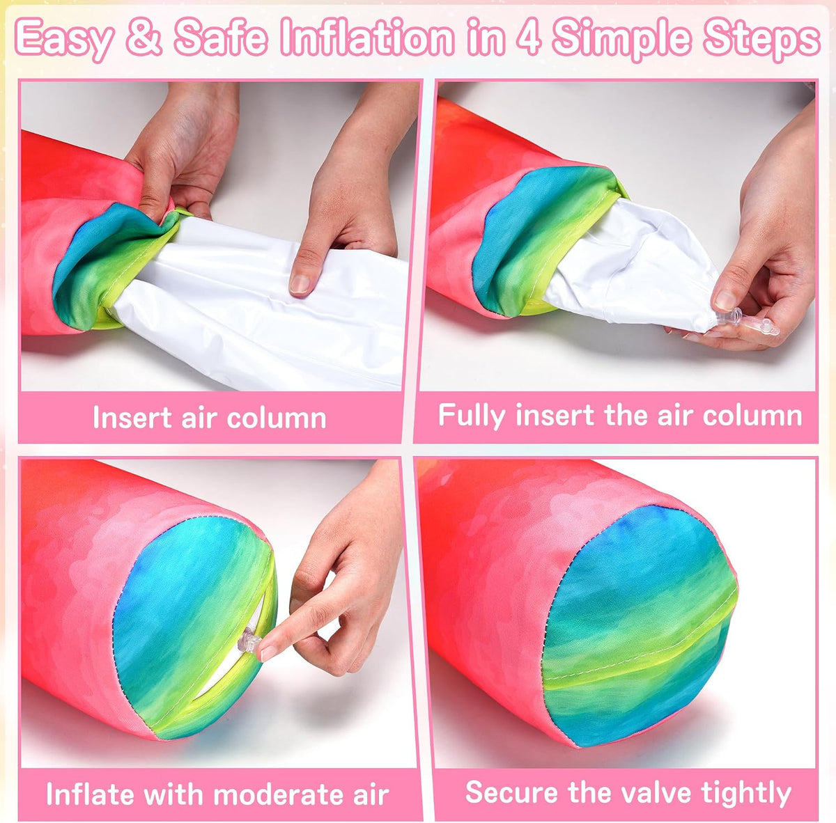 PARENTSWELL inflatable pool noodles 2-pack with flamingo and leaf covers - view 13