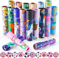 YUBAGOWU 12-pack kids kaleidoscopes in assorted colorful paper tubes