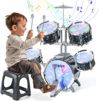 CAPTAIN CHAOWING Kids Drum Set for Toddlers 3-5