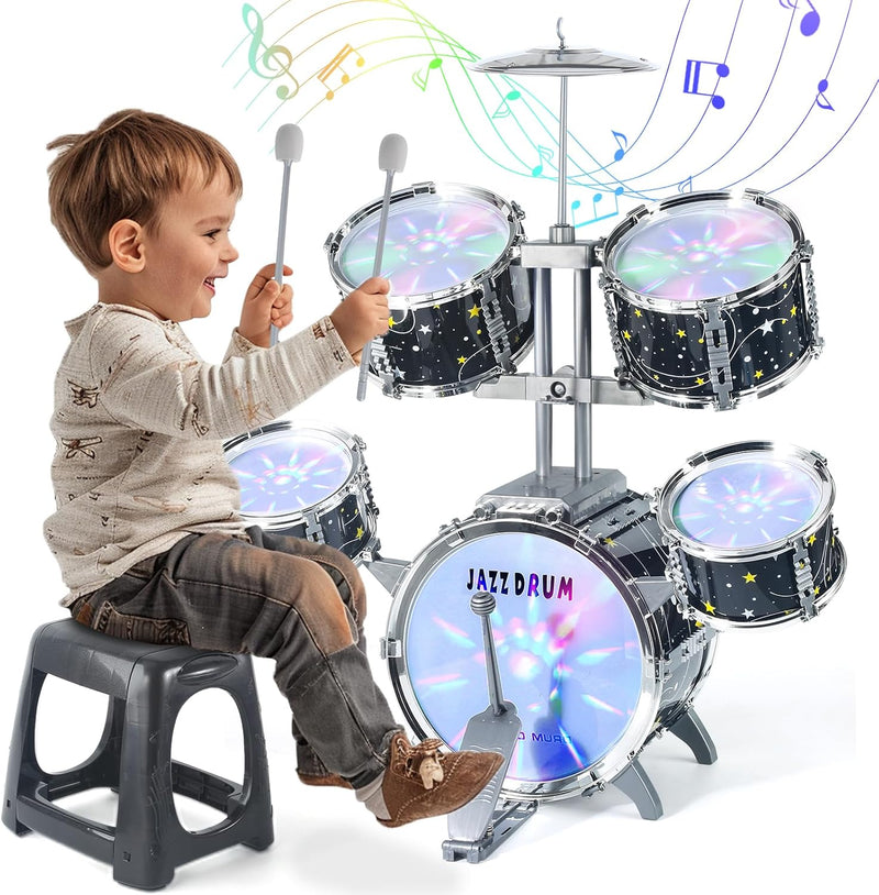 CAPTAIN CHAOWING Kids Drum Set for Toddlers 3-5