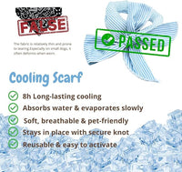 2pcs Cooling Scarf for Pets,Summer Cooling Scarves Keep Cats and Dogs Cool, Reused,Rrecycled,Suitable for Dogs (2pcs-Blue Stripe)