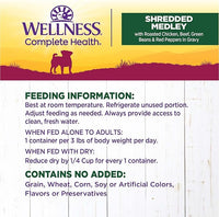 Wellness Petite Entrées Shredded Medley with Roasted Chicken, Beef, Green Beans & Red Peppers, 3-Ounce Cup (Pack of 12)
