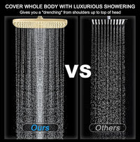 High Pressure Rain Shower Head: Upgrade Shower Heads with Handheld Spray Combo with Fixed Showerhead and 10 Sprays Handheld Shower Head, Detachable Shower head Built-in Power Jets