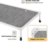 Veehoo Chew Proof Elevated Dog Bed, Cooling Raised Pet Cot - Black Silver / 42.0"L x 30.0"W x 7.0"Th - image 4