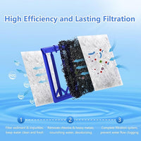 6 Pack Aquarium Filter Cartridge Compatible with Whisper Power Filters,Large Replacement Filter Cartridges for 20i/40i/IQ20/IQ30/IQ45/IQ60