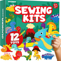 QUOKKA kids sewing kit with 12 felt toy projects and storage box - view 6