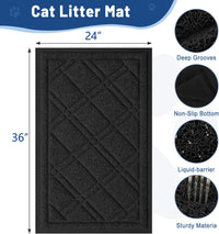 Smiry Cat Litter Box Mat 30x17 - 36x24 / Black - image 3