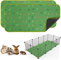 Washable Pee Pads for Dogs - Leaves - Green / 24x48 Inch (Pack of 2)
