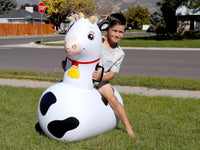 Hearthsong Hop N Go Inflatable Unicorn Riding Bouncy Hopping Toys - Cow / 2 Pack - image 4