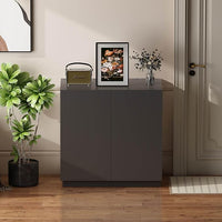 Large/Tall Litter Box Enclosure, Modern Wooden Litter Box Furniture for XL Litterbox with Hidden Storage as Sideboard Cabinet (Black)