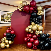 Pastel Balloons Whimsical Christmas Rainbow Colorful Birthday Balloon – Fun for Kids & Family - Black Gold Red - image 3