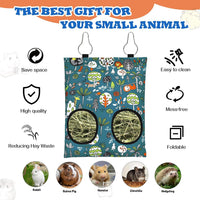 3 Pcs Rabbit Hay Feeder Bag - 11.8"×8.7" / Blue,Orange,Green - image 4