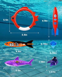 20Pcs Summer Pool Diving Swimming Toys for Kids Ages 3-12 - 20blue - image 2