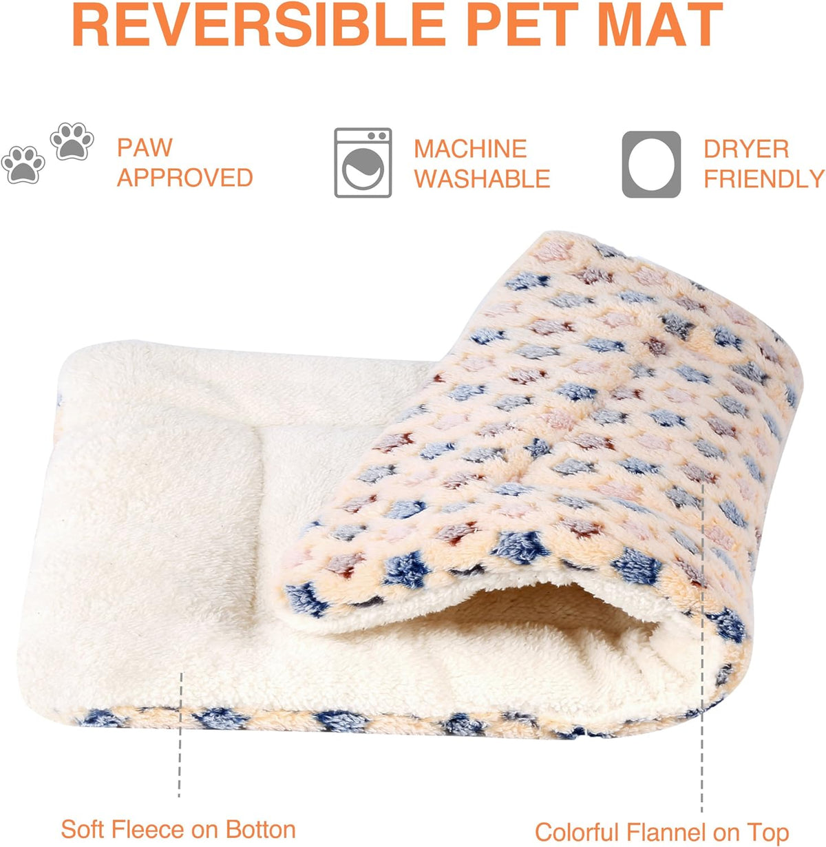 Mora Pets Cat Bed Ultra Soft Dog Crate Pad Star Print 14 x 17.5 inch - 24-Inch / Brown - image 3