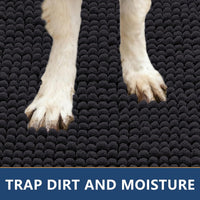 Smiry Dog Door Mat for Muddy Paws 30x20 - 47"X24" / Black - image 4