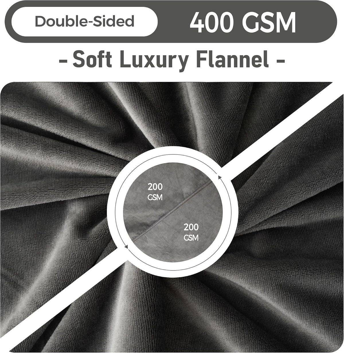 Waterproof Dog Blankets for Large Dogs 50"x60" Dark Grey – Essentials for Dogs - Pure Dark Grey / 30"x40" - image 4