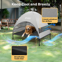 Veehoo Outdoor Dog Bed with Canopy - Black / 49.0"L x 33.0"W x 43.5"Th - image 3