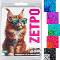 zetpo Cat Nail Caps | Cat Claw Covers | with Adhesives and Applicators (S, 5X Solid Random Colors | 100 pcs)