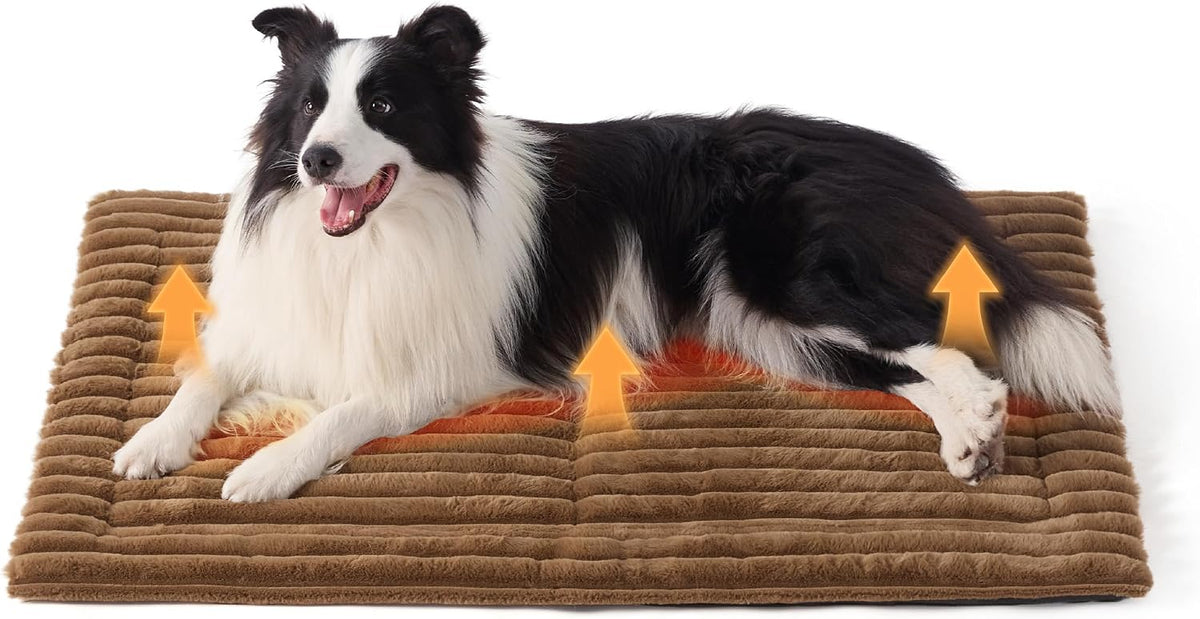 Bedsure ComfyFleece Self Warming Cat Bed Mat - Caramel / 35.0"L x 23.0"W