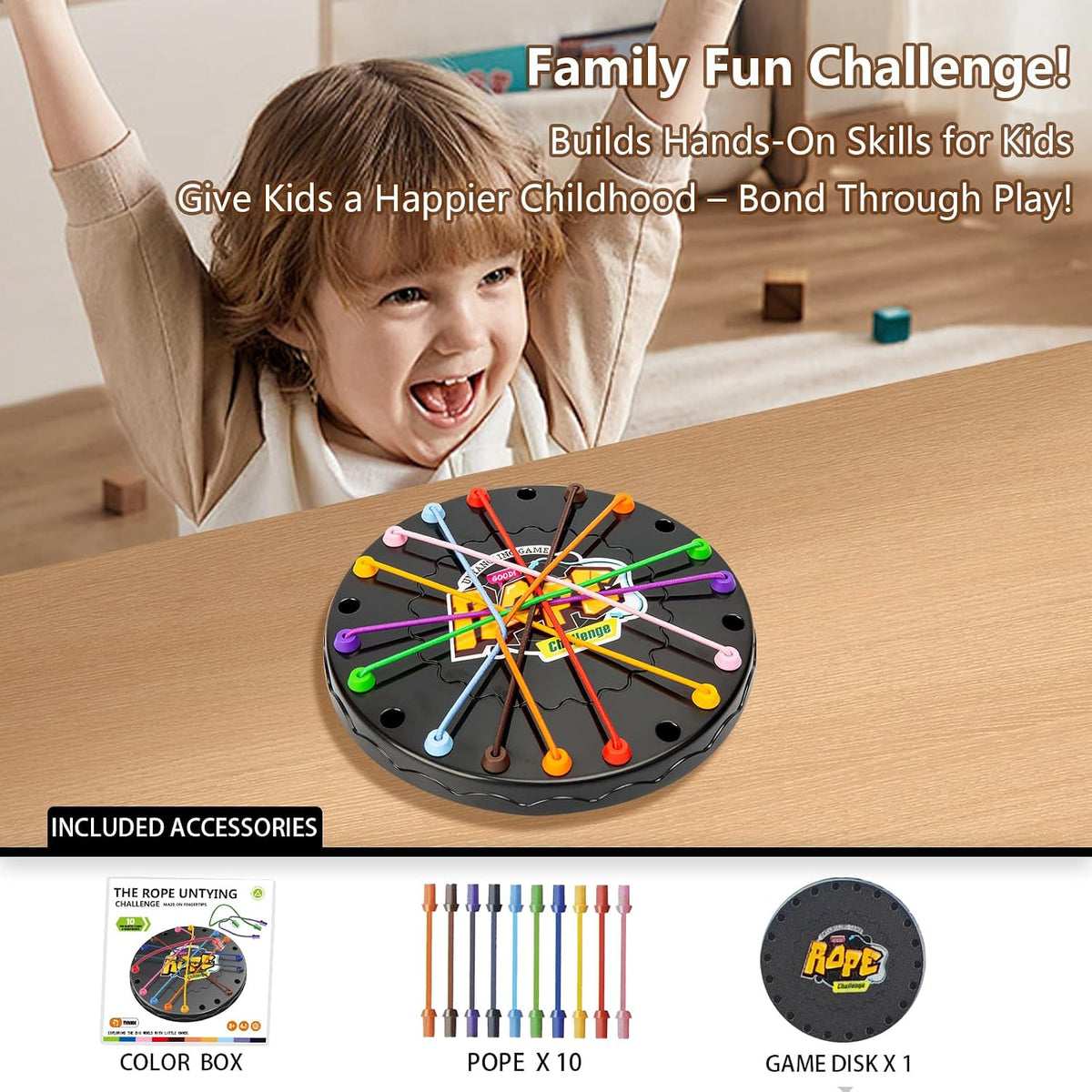 Lartoys Rope Untangling Puzzle Game - mini(6.2 in) - image 3
