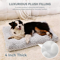 Large Dog Crate Bed Mat, Washable Plush Pad for Large Breeds – Essentials for Dogs - Gray / 41.0" L x 27.0" W x 4.0" Th - image 4