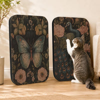 Cat Wall Scratcher, Art Cat Scratching Board for Indoor Cats – Essentials for Cats - Butterfly & Peacock