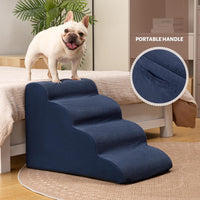Dog Stairs for Small Dogs and Cats - Blue / 4 / Standard 4-Step 17.4"H - image 2