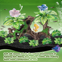 CousDUoBe 12 Pcs Betta Fish Tank Decor，Silk Aquarium Plants Green - 8 Pcs Silk Aquarium Plants（Style C） - image 4