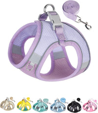 Solmoony Dog Harness, No Pull, Mesh for Small Medium Dogs - Purple / XS