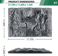 17.7 x 11.8 in 3D rock terrarium background panel made of PU foam - view 2