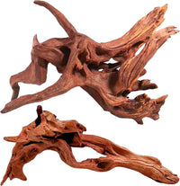 WDEFUN 3 PCS Natural Driftwood for Aquarium Decor Fish Tank - Mopani driftwood （10-14 inch pack of 2）