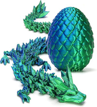 Zobetro 3D Printed Dragon Easter Basket Stuffers Surprise Egg - Green