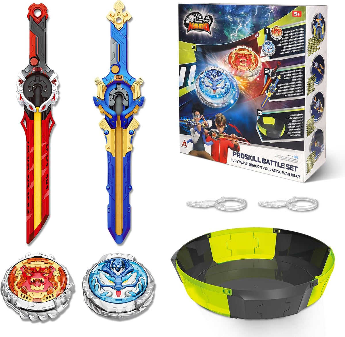 Infinity Nado sword launcher spinning top, Gale Wings metal battle top with sword-shaped launcher - view 4
