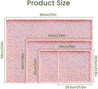 Pet Placemat for Dog and Cat - 18"L x 12"W / Donut-Pink - image 3