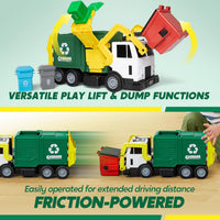 JOYIN Large Friction Powered Garbage Truck Toy Set - Green - image 4