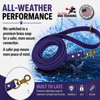 Biothane Leash, Brass, 6 ft x 5/8, Black – Essentials for Dogs - 5/8 / Purple - image 3
