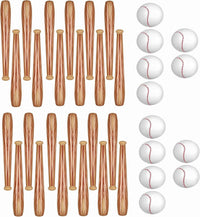 Lewtemi inflatable baseball set with 4 blow-up bats and 2 baseball-print beach balls - view 7