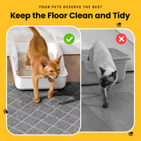 Conlun Cat Litter Mat Litter Trapping Mat - Charcoal / Small (24" x 17") - image 4